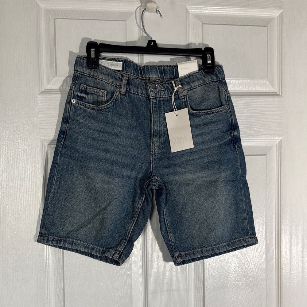 Zara kids years 13-14 Denim Jean Shorts in Medium Blue